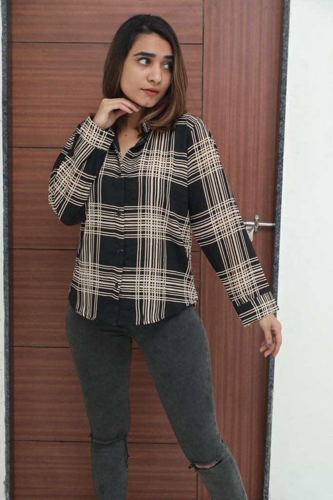 Western Wear checks Printed Ladies Shirt's  Catalog